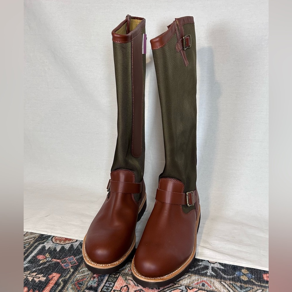 Chippewa Descaro 17” Snake Boots Mens 12D Brown Leather Vibram Sole NWT